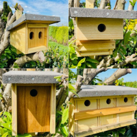 DARLUX Garten Natur Holz Nistkasten für Meise,...