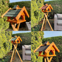 DARLUX Rechteckiges Vogel Futter Haus L Futter-Vogelhaus...