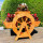 DARLUX Garten/ Balkon Holz Blumentreppe Blumenrad 3er Blumenbank Braun