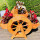 DARLUX Garten/ Balkon Holz Blumentreppe Blumenrad 3er Blumenbank Braun