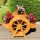 DARLUX Garten/ Balkon Holz Blumentreppe Blumenrad 3er Blumenbank Braun