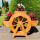 DARLUX Garten/ Balkon Holz Blumentreppe Blumenrad 3er Blumenbank Braun