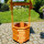 DARLUX Garten-Deko-Achteck-Brunnen Holzbrunnen Braun Wetterfest Höhe 130 cm