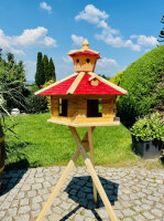 Vogel Futter Haus XXL Sechseck Futterstelle Holz...