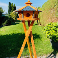 DARLUX Vogel Futter Haus L Sechseck Holz Vogelhaus +...