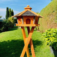 DARLUX Vogel Futter Haus L Sechseck Holz Vogelhaus +...