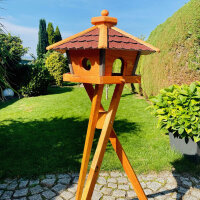 DARLUX Vogel Futter Haus XL Sechseck Holz Vogelhaus +...