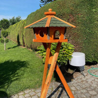 DARLUX Vogel Futter Haus XL Sechseck Holz Vogelhaus +...