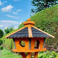 DARLUX Vogel Futter Haus XL Sechseck Holz Vogelhaus...