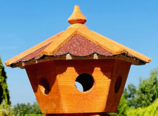 DARLUX Kopf Braun/ Rot passend für den Schornstein DARLUX Vogelvilla XL und Vogelhaus XL