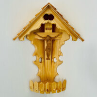 DARLUX Herrgottswinkel Wand-Eck-Kruzifix-Ikone Holz Kreuz...