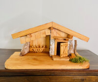 DARLUX Weihnachts- Holz Krippe Dekoration Handgefertigt Holzschnitzerei Jahreszeitliche Dekoration