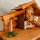 DARLUX Weihnachts- Holz Krippe Dekoration Handgefertigt Holzschnitzerei Jahreszeitliche Dekoration