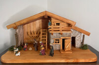 DARLUX Weihnachts- Holz Krippe + Figuren Dekoration...