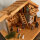 DARLUX Weihnachts- Holz Krippe + Figuren Dekoration Handgefertigt Holzschnitzerei Jahreszeitliche Dekoration