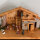 DARLUX Weihnachts- Holz Krippe + Figuren Dekoration Handgefertigt Holzschnitzerei Jahreszeitliche Dekoration