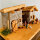 DARLUX Weihnachts- Holz Krippe + Figuren Dekoration Handgefertigt Holzschnitzerei Jahreszeitliche Dekoration