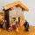 DARLUX Weihnachts- Holz Krippe + Figuren Dekoration Handgefertigt Holzschnitzerei Jahreszeitliche Dekoration