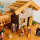 DARLUX Weihnachts- Holz Krippe + Figuren Dekoration Handgefertigt Holzschnitzerei Jahreszeitliche Dekoration