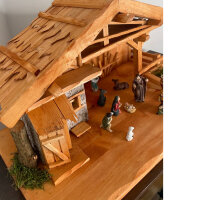 DARLUX Weihnachts- Holz Krippe + Figuren Dekoration...