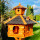 DARLUX Vogel Futter Haus XXL Futterstelle Sechseck Holz Vogelhaus Braun/ Schwarz Garten Vogelfutterhaus Wetterfest