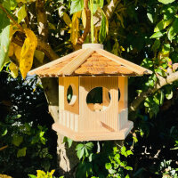 DARLUX Sechseck Holz Vogel Futter Haus L Futterstelle...