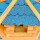 DARLUX Wand Vogelfutterhaus XL Vogelhaus Holz Futterstelle Hängend Braun, Blau Vogelfutterhaus Wetterfest
