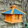 DARLUX Wand Vogelfutterhaus XL Vogelhaus Holz Futterstelle Hängend Braun, Blau Vogelfutterhaus Wetterfest