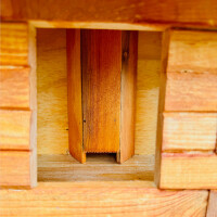 DARLUX Wand Vogelfutterhaus XL Vogelhaus Holz Futterstelle Hängend Braun, Grün Vogelfutterhaus Wetterfest