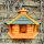DARLUX Wand Vogelfutterhaus XL Vogelhaus Holz Futterstelle Hängend Braun, Grün Vogelfutterhaus Wetterfest