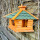DARLUX Wand Vogelfutterhaus XL Vogelhaus Holz Futterstelle Hängend Braun, Grün Vogelfutterhaus Wetterfest