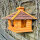 DARLUX Wand Vogelfutterhaus XL Vogelhaus Holz Futterstelle Hängend Braun, Rot Vogelfutterhaus Wetterfest