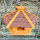 DARLUX Wand Vogelfutterhaus XL Vogelhaus Holz Futterstelle Hängend Braun, Rot Vogelfutterhaus Wetterfest