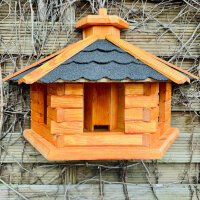 DARLUX Wand Vogelfutterhaus XL Vogelhaus Holz...