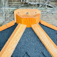 DARLUX Wand Vogelfutterhaus XL Vogelhaus Holz Futterstelle Hängend Braun,Schwarz Vogelfutterhaus Wetterfest