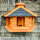 DARLUX Wand Vogelfutterhaus XL Vogelhaus Holz Futterstelle Hängend Braun,Schwarz Vogelfutterhaus Wetterfest