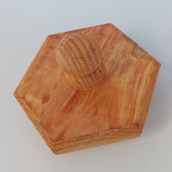 DARLUX Ersatz Holz Deckel für Sechseck-XL-Vogelhäuser u. Vogelvilla, Holz Braun