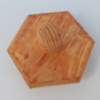 DARLUX Ersatz Holz Deckel für Sechseck-XL-Vogelhäuser u. Vogelvilla, Holz Braun