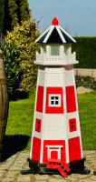 DARLUX Deko Holz Sechseck Leuchtturm XL Rot/ Weiß...