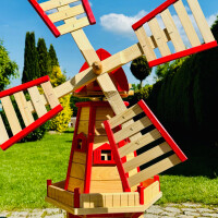 DARLUX Sechseck Doppelstock-Garten-Windmühle aus...