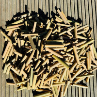 DARLUX 1000 x Bambusröhrchen I Nisthilfe für Wildbienen I Insektenhotel Füllmaterial I 80 mm I Naturbelassen