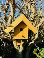 DARLUX Garten Holz Nistkasten Nisthaus Brutstätte für kleine Singvögel Natur/Braun Wetterfest