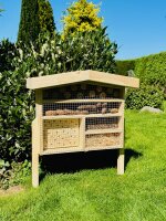 DARLUX Holz Insektenhotel XL Wildbienen Nisthilfe...