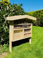 DARLUX Holz Insektenhotel XL Wildbienen Nisthilfe Insektenhaus
