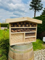 DARLUX Holz Insektenhotel XL Wildbienen Nisthilfe Insektenhaus