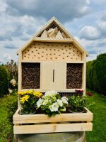 DARLUX Holz Insektenhotel XL Wildbienen Nisthilfe...