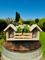 DARLUX Holz Insektenhotel L Wildbienen Nisthilfe...