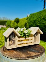DARLUX Holz Insektenhotel L Wildbienen Nisthilfe...
