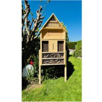 DARLUX Garten Holz Insektenhotel XXL Wildbienen-Nisthilfe...