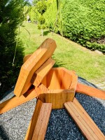 DARLUX Vogelfutterhaus I Futterstelle I Sechseck Vogelhaus I aus Holz I Braun/Schwarz IGarten I Vogelfutterhaus I Wetterfest